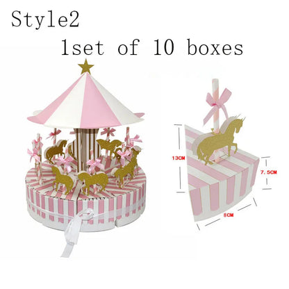 1 Set Carousel Candy Boxes