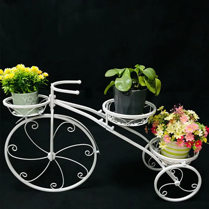 Indoor  Outdoor Flower Pot Black Bicycle