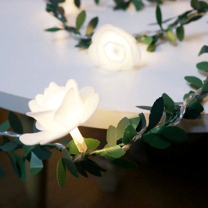 Rose Flower Vine String LED Lights