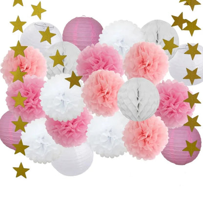 Hanging Ball Lantern Pompoms