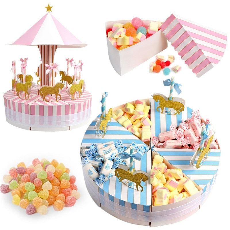 1 Set Carousel Candy Boxes