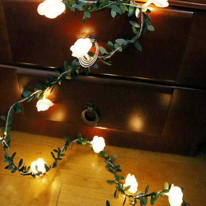 Rose Flower Vine String LED Lights