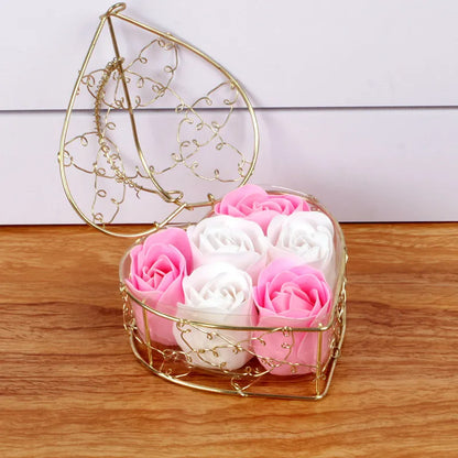 6pcs Soap Rose Flowers Gift Box