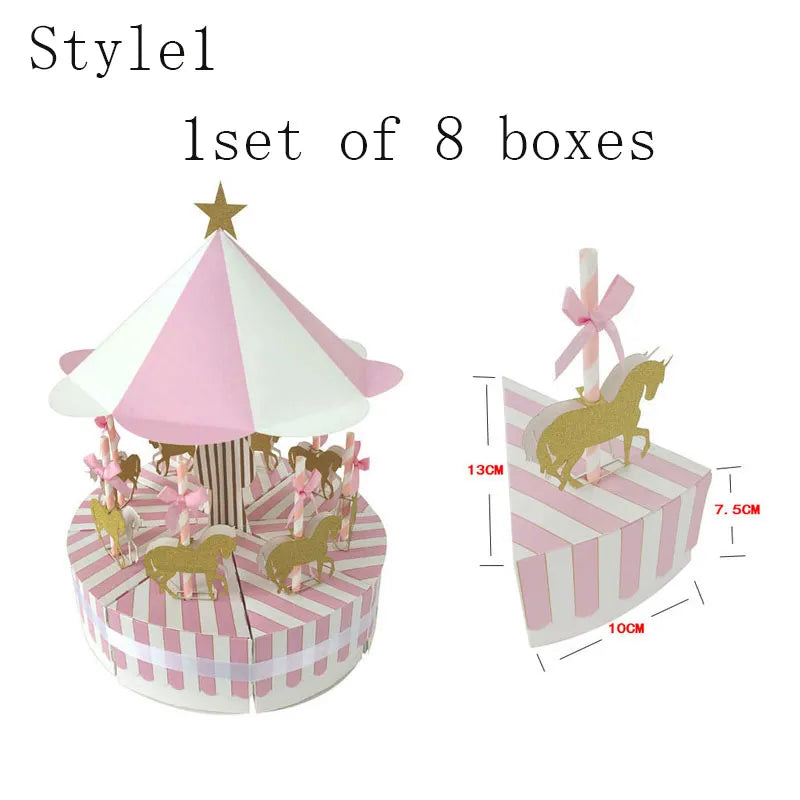 1 Set Carousel Candy Boxes