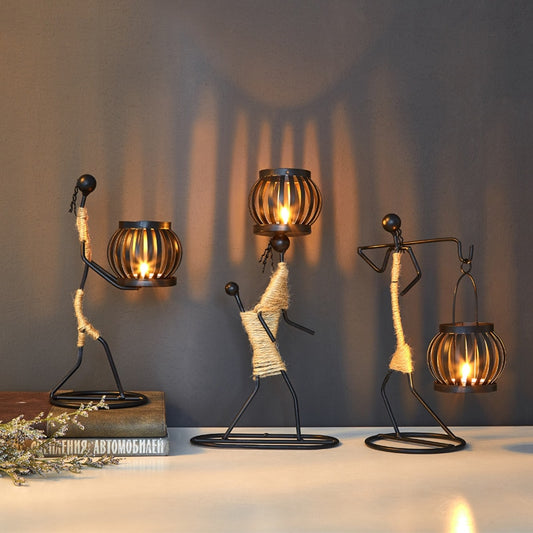 Metal Iron Arts Candle Holders