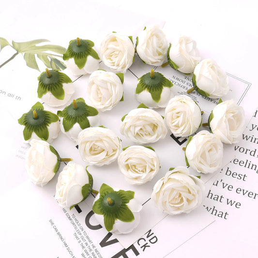 Spring bud White Rose Bud Artificial Silk Flower