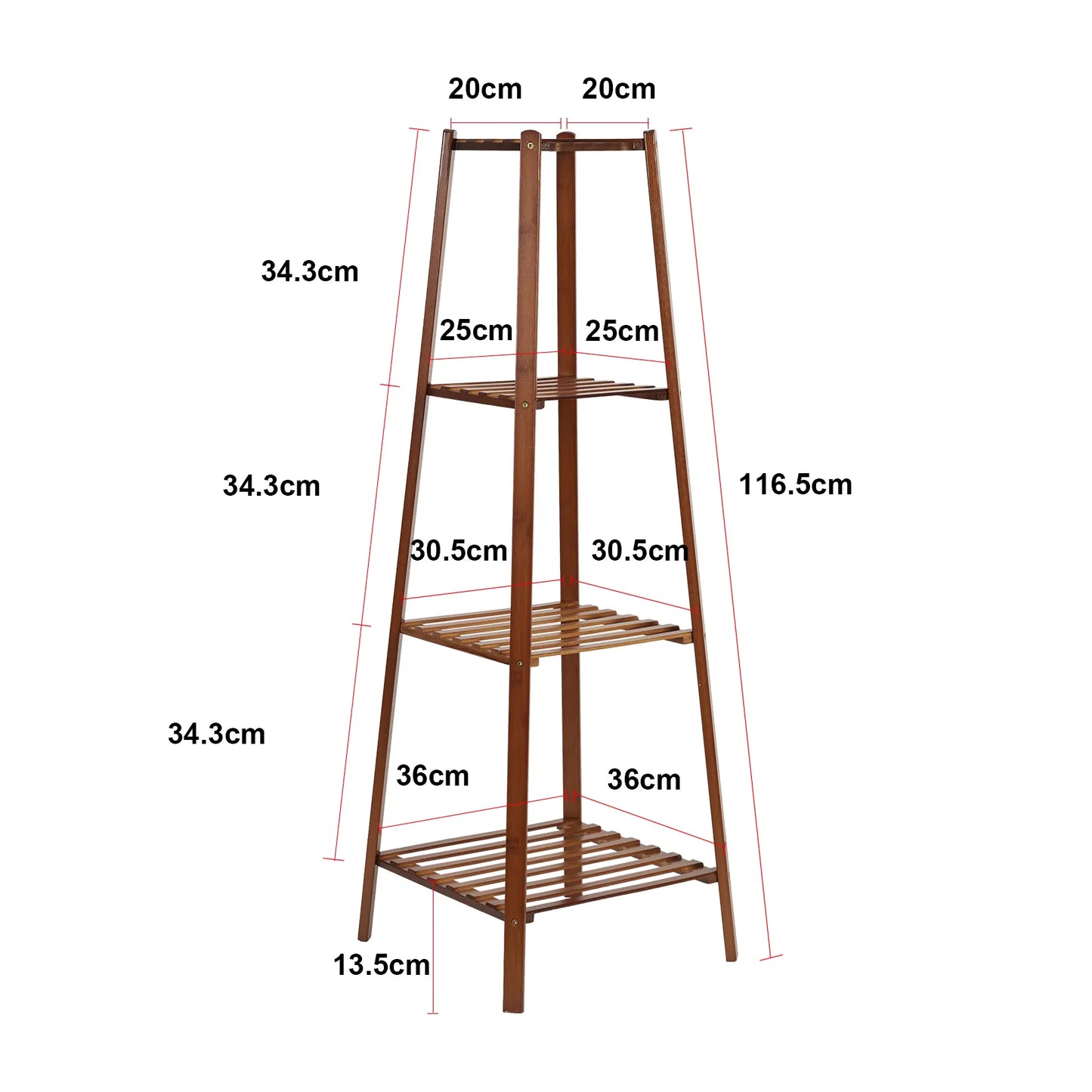 Bamboo Plant Stand Flower Pot