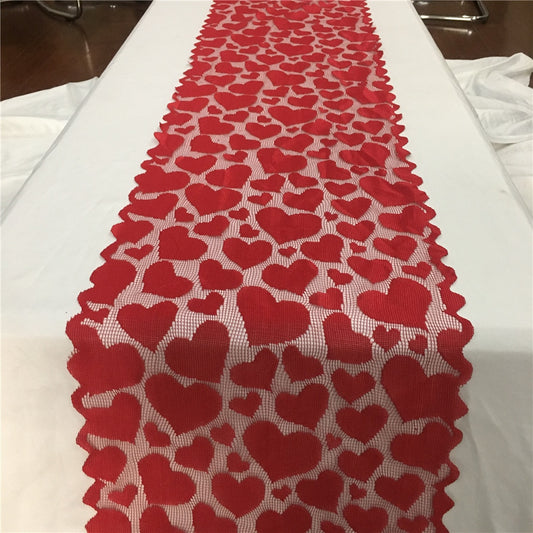 Multi-color Heart Print Tablecloth