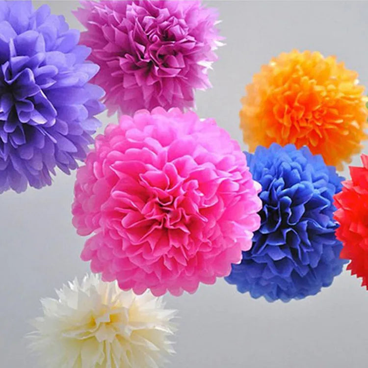 Tissue Paper Pom Poms