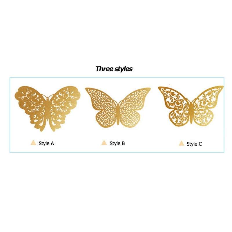 3D Butterfly Wall Stickers For Wedding Decoration