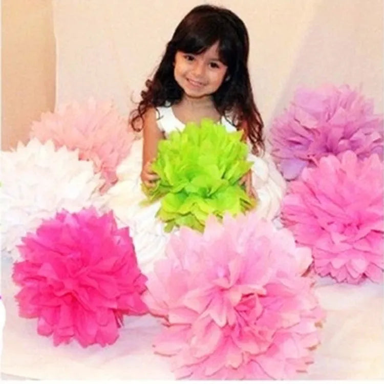 Tissue Paper Pom Poms