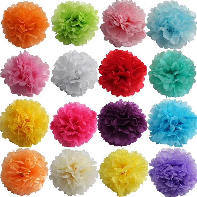 Tissue Paper Pom Poms