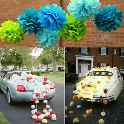 Tissue Paper Pom Poms