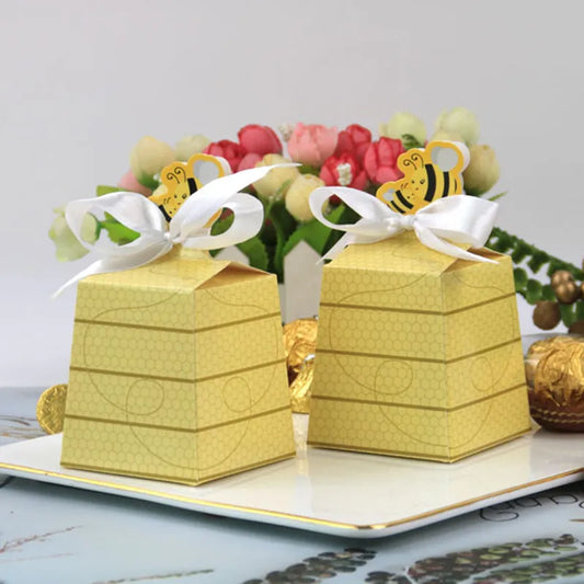 50pcs Happy Birthday Favor Gift Box With Ribbon