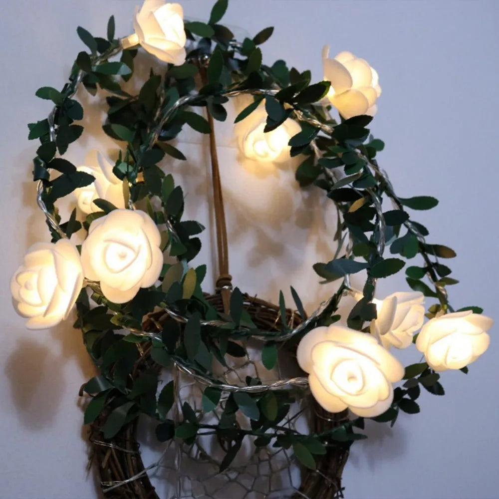 Rose Flower Vine String LED Lights