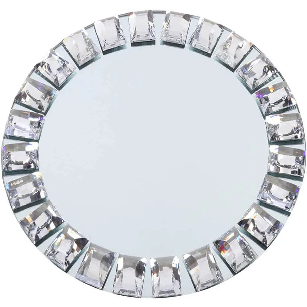 Diamond Mirror Glass Dinner Plate