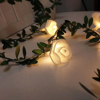 Rose Flower Vine String LED Lights