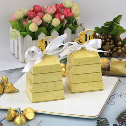 50pcs Happy Birthday Favor Gift Box With Ribbon