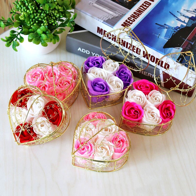 6pcs Soap Rose Flowers Gift Box