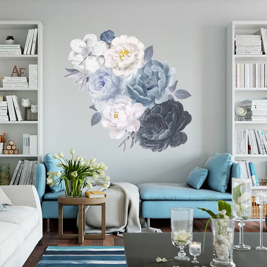 Watercolor Peony Flower Wall Stickers