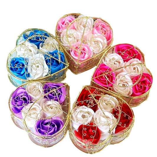 6pcs Soap Rose Flowers Gift Box