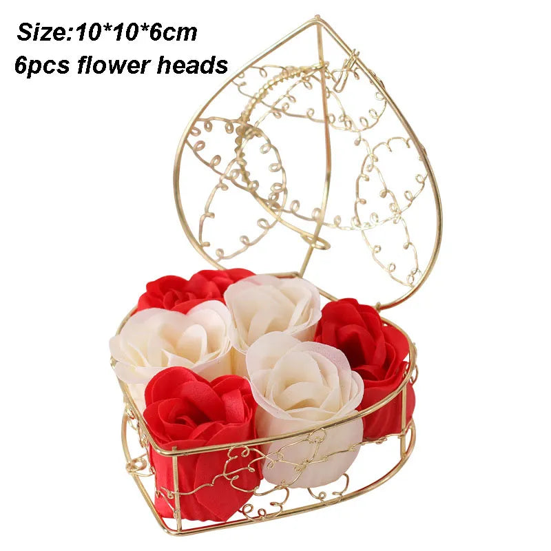 6pcs Soap Rose Flowers Gift Box