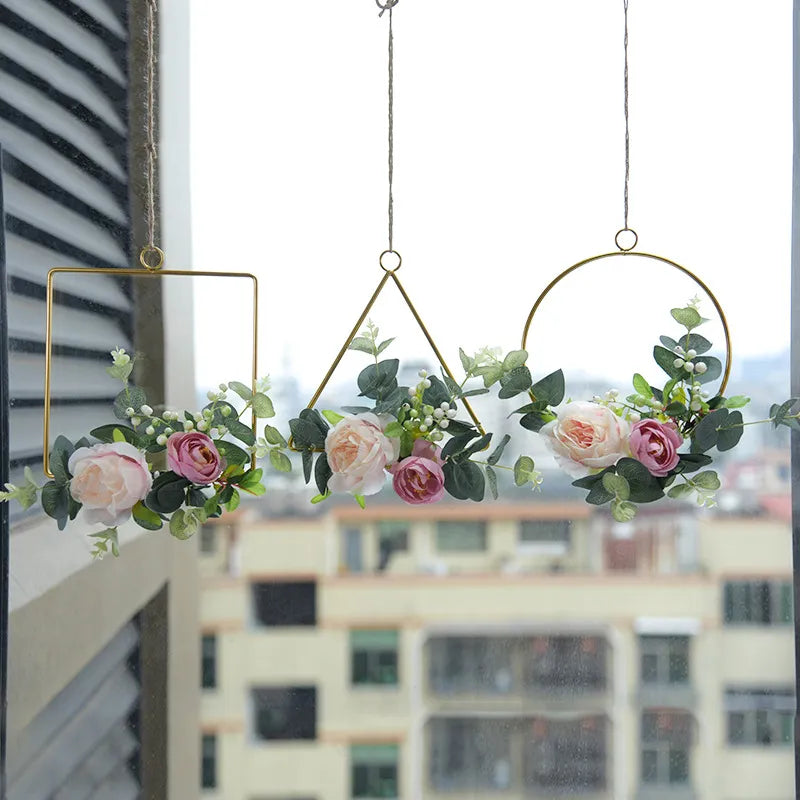 Metal Ring Hoop Wreath Garland