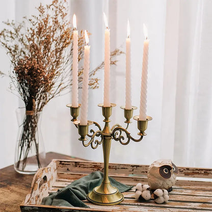 3/5-Arm Metal Plated Candle Holders