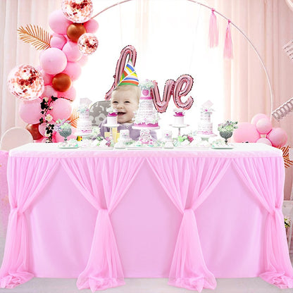 Solid Color Tutu Table Skirt