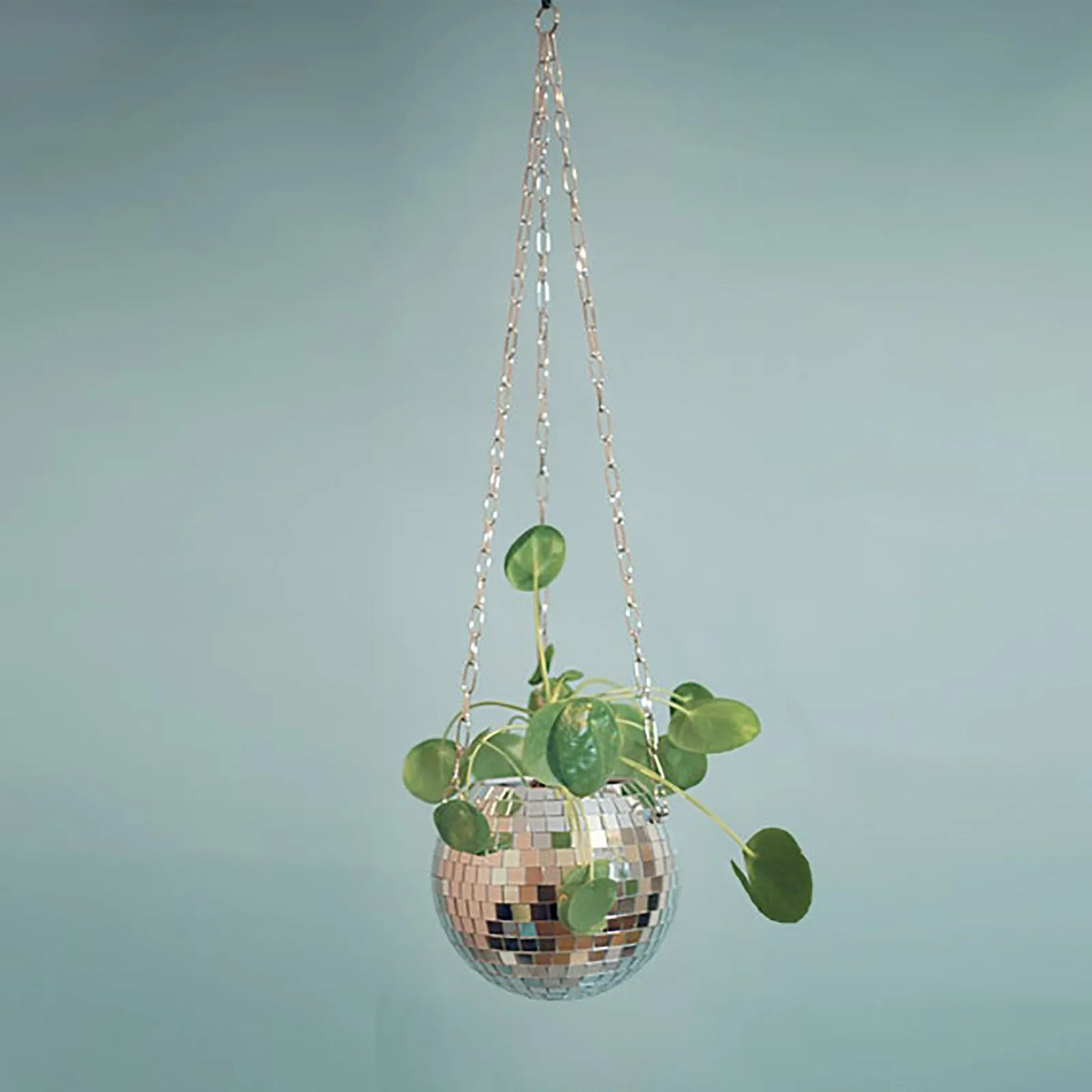 Retro Disco Ball Planter Basket Round Hanging Pot