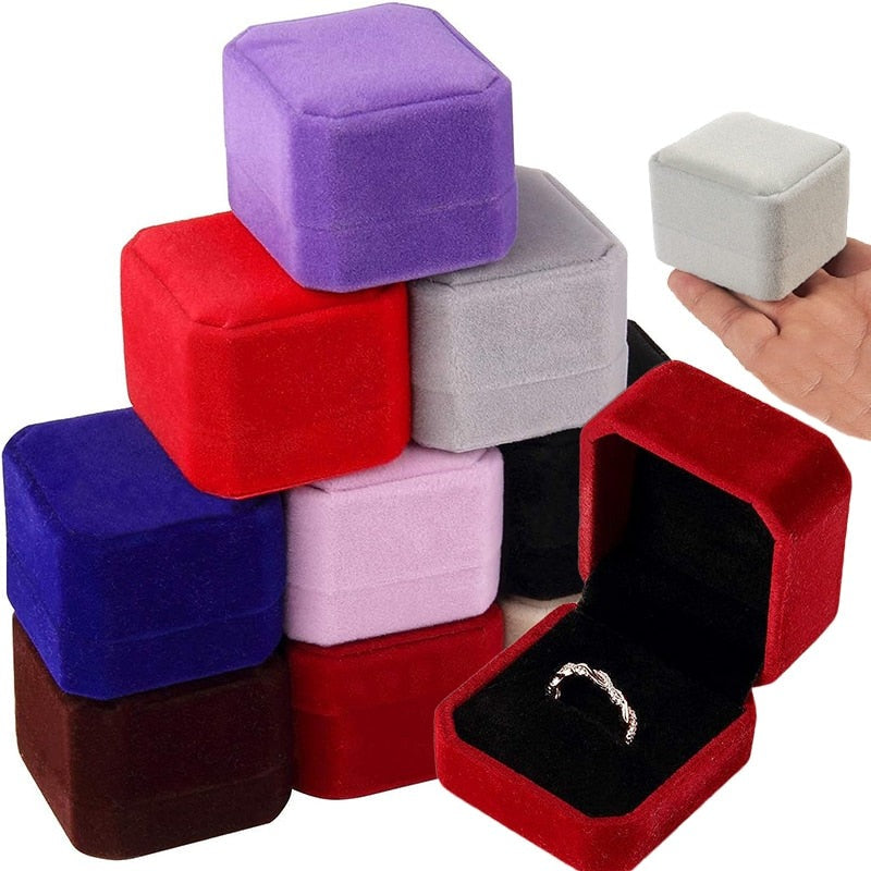 Velvet Ring Holder Boxes