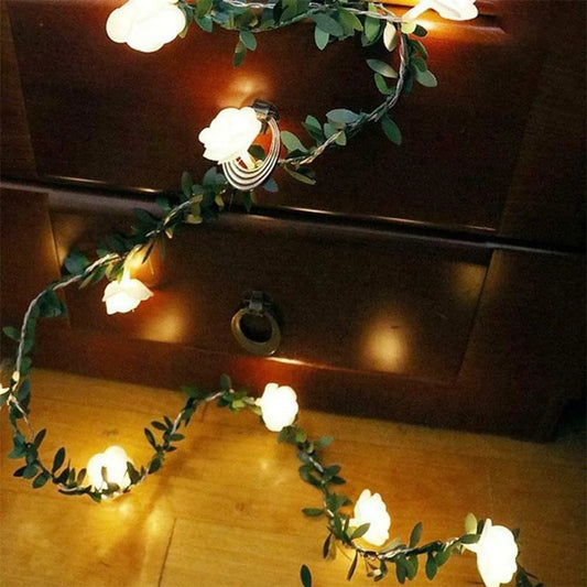 Rose Flower Vine LED String Lights