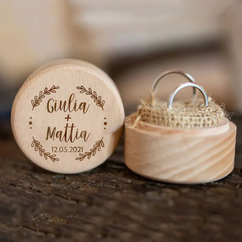 Engraved Wooden Ring Keeper