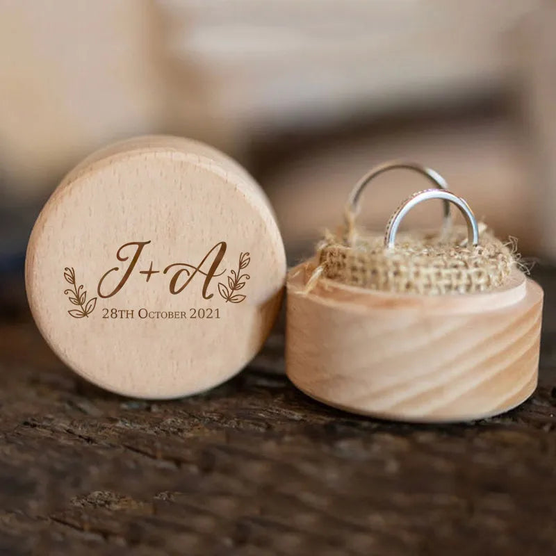 Engraved Wooden Ring Keeper