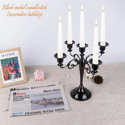 3/5-Arm Metal Plated Candle Holders