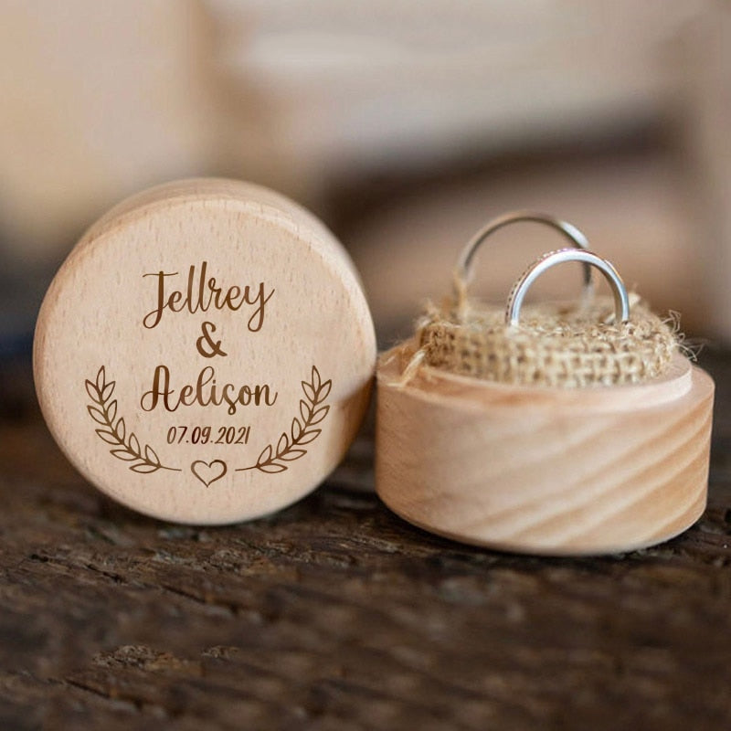 Engraved Wooden Ring Keeper