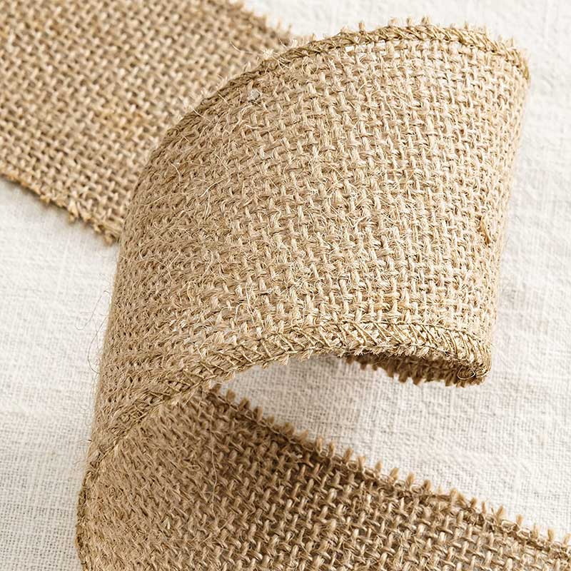 Natural Vintage Jute Burlap Ribbon Fabric