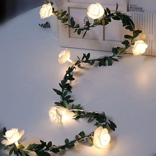 Rose Flower String with Lights