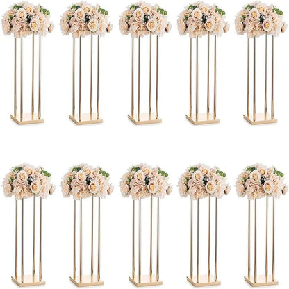 10 Pcs/ Lot Flower Vase Gold Stand