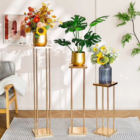 Flower Vase Gold Stand