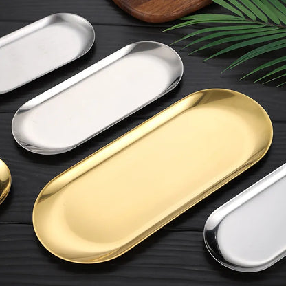 Stainless Steel Gold Dining Plate