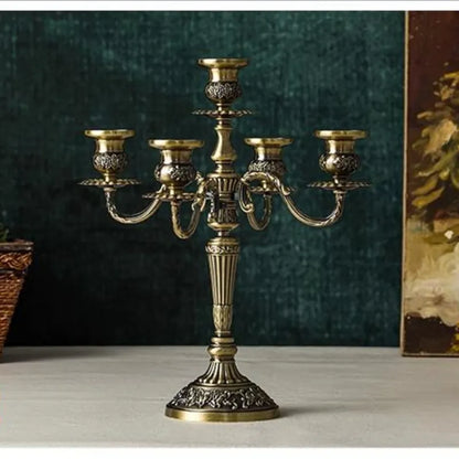 Retro Metal Candlestick Set for Romantic Weddings