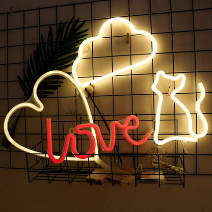 LED Neon Night Light Art