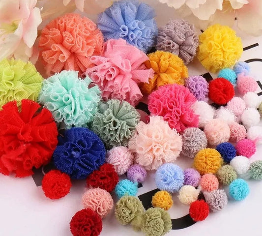 Pom Elastic Flowers Balls