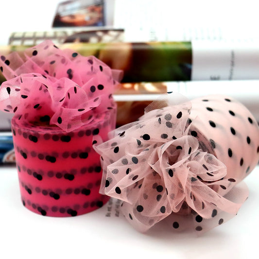 Dotted Tulle Fabric Roll Mesh Point Organza Ribbon