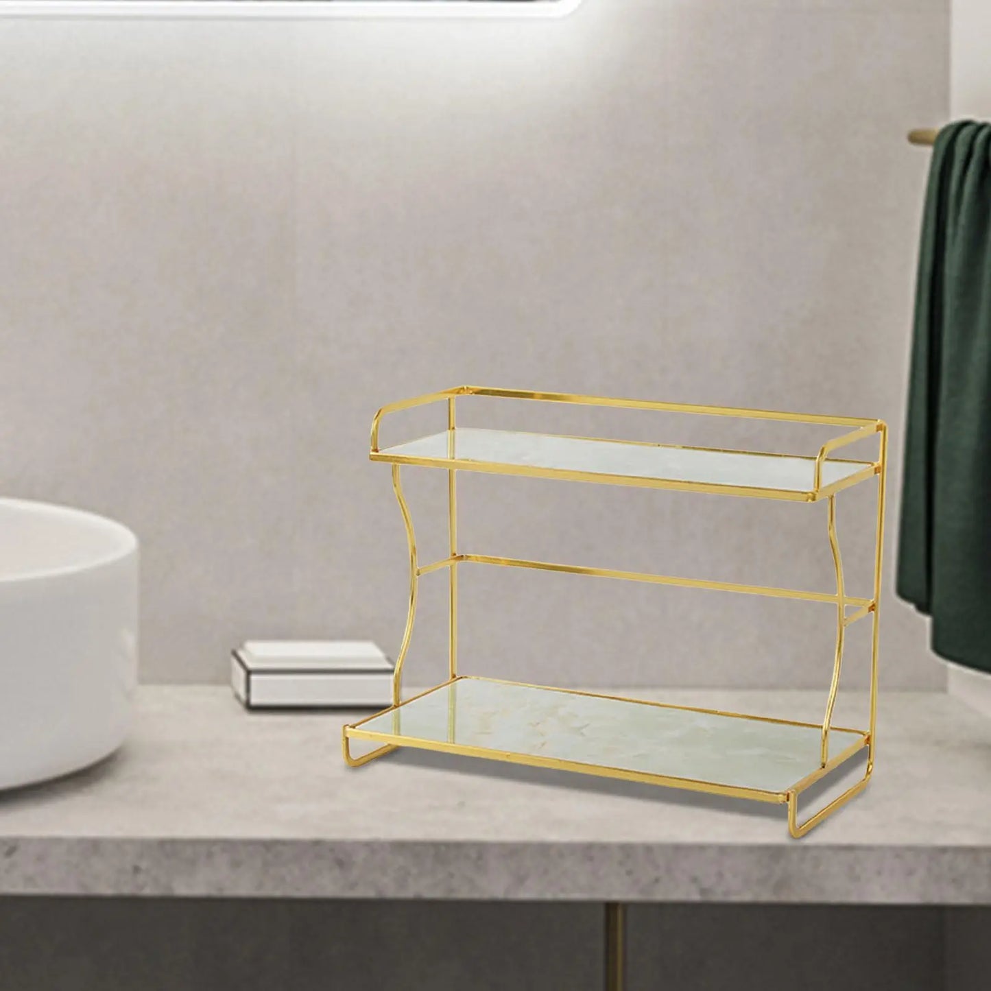 Golden Frame Bathroom Countertop