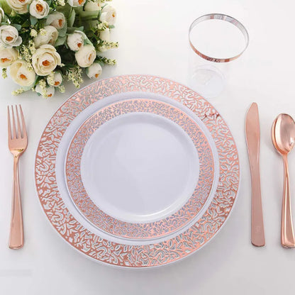 Gold Disposable Plastic Party Tableware