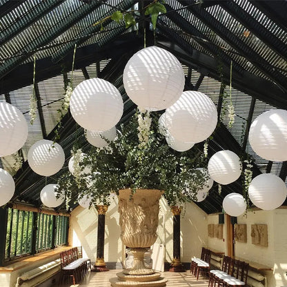 White Paper Lanterns Wedding Decoration