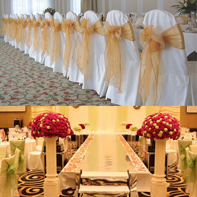 High Quality Organza Chair Sash Bow