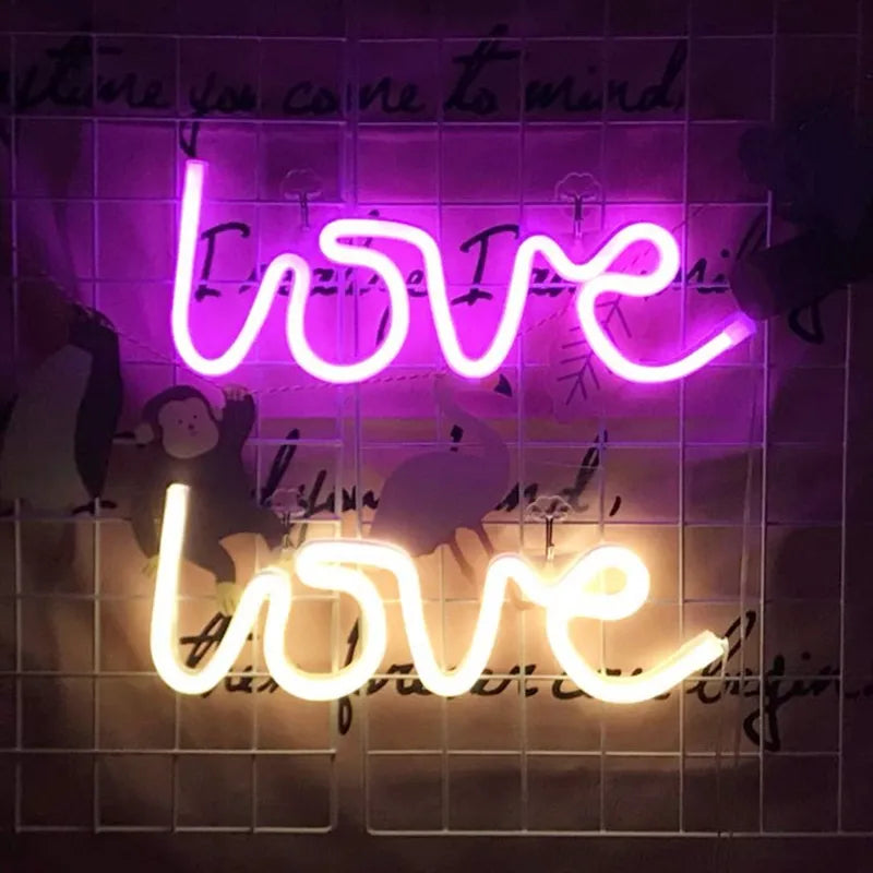 LED Neon Lights Love Shape